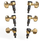 D'Addario Planet Waves Auto-Trim Tuning Machines, 3 + 3 Setup - Gold