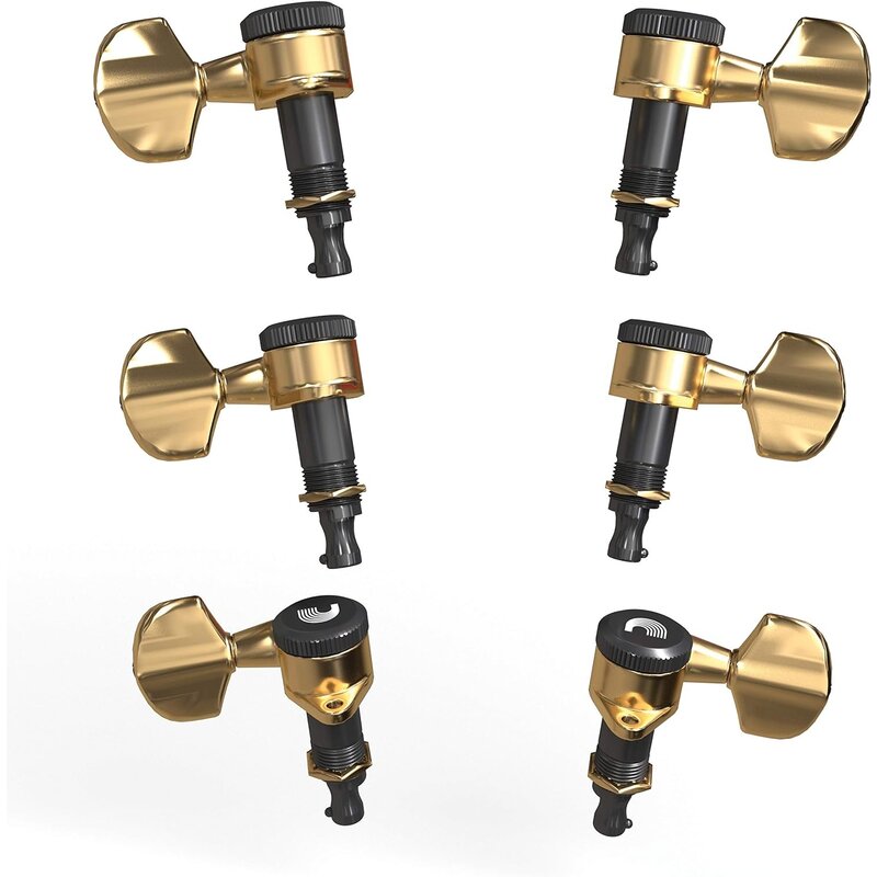 Planet Waves Auto-Trim Tuning Machines, 3 + 3 Setup - Gold