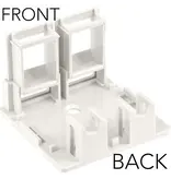 Vertical Cable 2-Port Keystone Surface Mount Box White