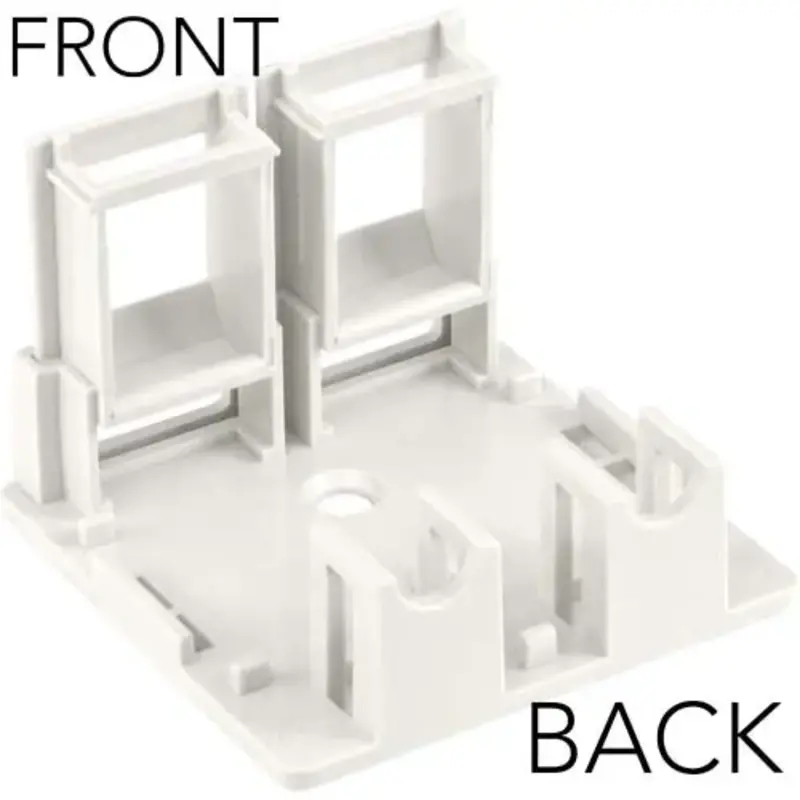 2-Port Keystone Surface Mount Box White