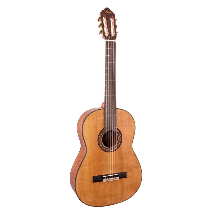 Valencia 400 Series 4/4 Size Classical Acoustic Guitar, Vintage Natural