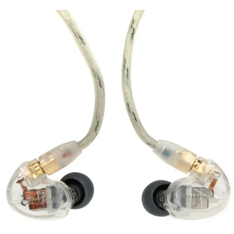 Isolating earphones w/ Dual dynamic microdriver and detachable wireform cable - Clear