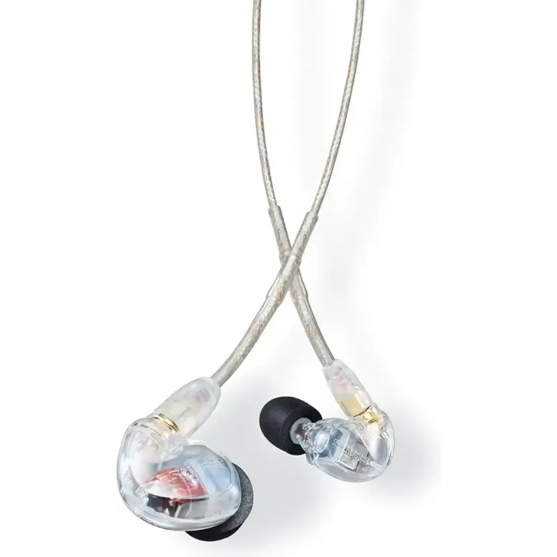 Isolating earphones w/ Dual dynamic microdriver and detachable wireform cable - Clear