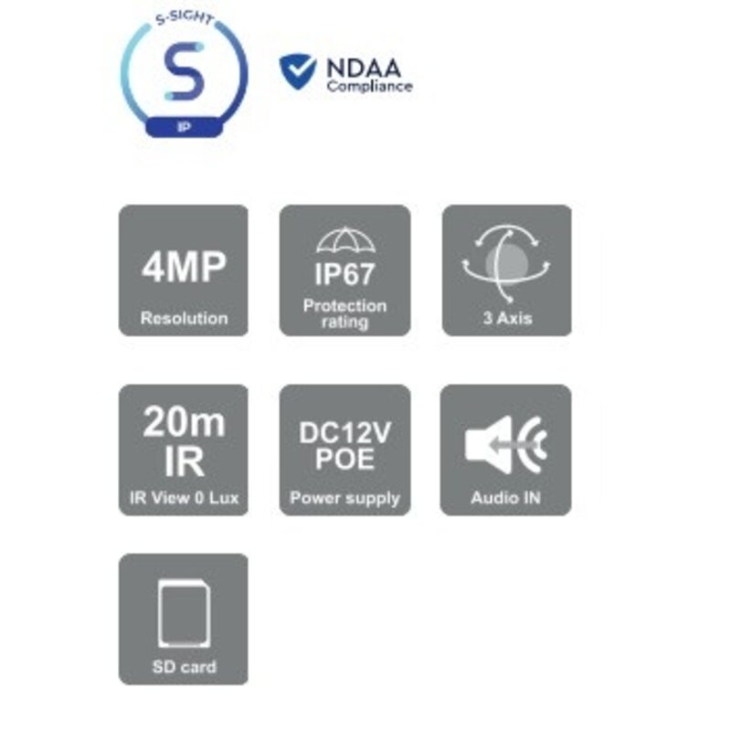 Provision-ISR 4MP 2.8mm S-Sight Turret IP Camera
