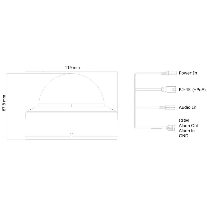4MP VPD Eye-Sight IP Fixed 2.8mm Lens w/ 20M IR Camera