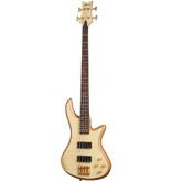 Schecter Stiletto Custom-4 4-String Electric Bass Guitar, Natural Satin