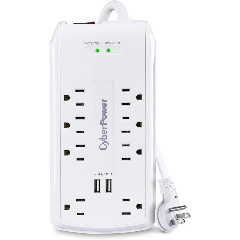 8 Outlet w/2x USB Surge Protector