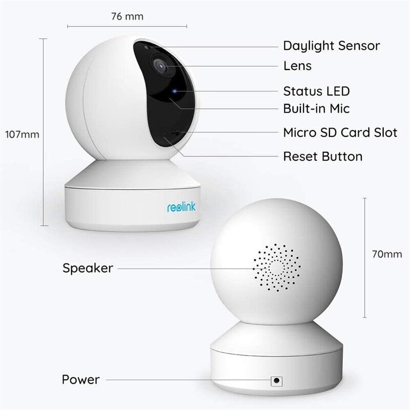 4MP Indoor WiFi Camera with Person/Pet Detection