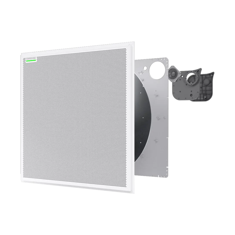 POE+ Ceiling Array Microphone with Integrated Loudspeaker