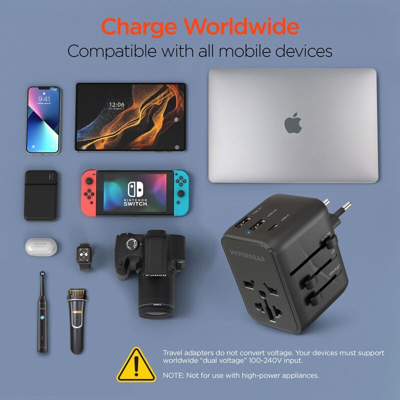 World Charge Universal Travel Adapter with USB