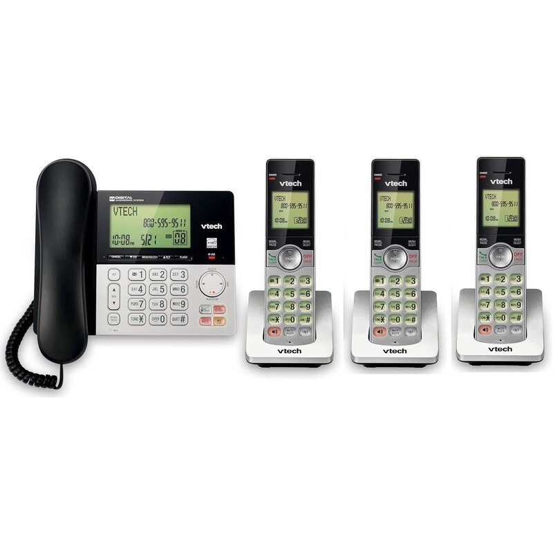 vTech Corded/Cordless Phone system w/Ans 3 handsets