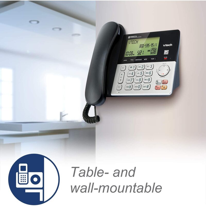vTech Corded/Cordless Phone system w/Ans 3 handsets