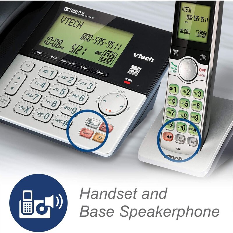 vTech Corded/Cordless Phone system w/Ans 3 handsets