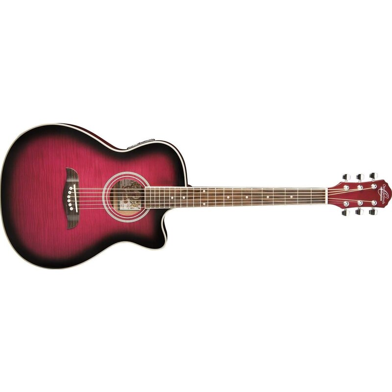 Auditorium Style Cutaway Acoustic-Electric Guitar - Transparent Purple