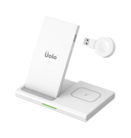 Uolo Volt 3-in-1 Wireless Charging Station with QC 3.0 Wall Charger