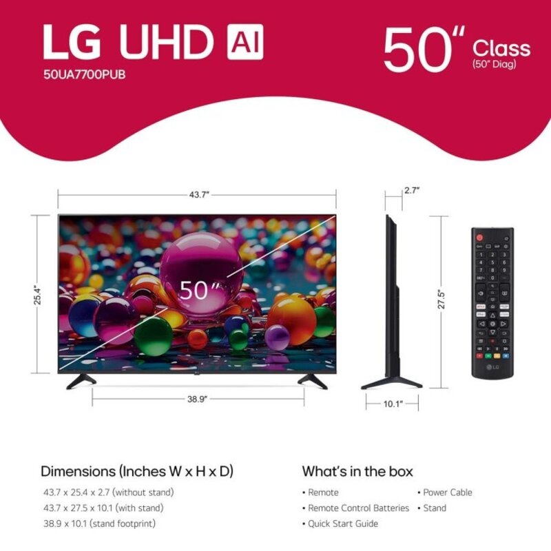 50-Inch UA77 Series 4K UHD TV