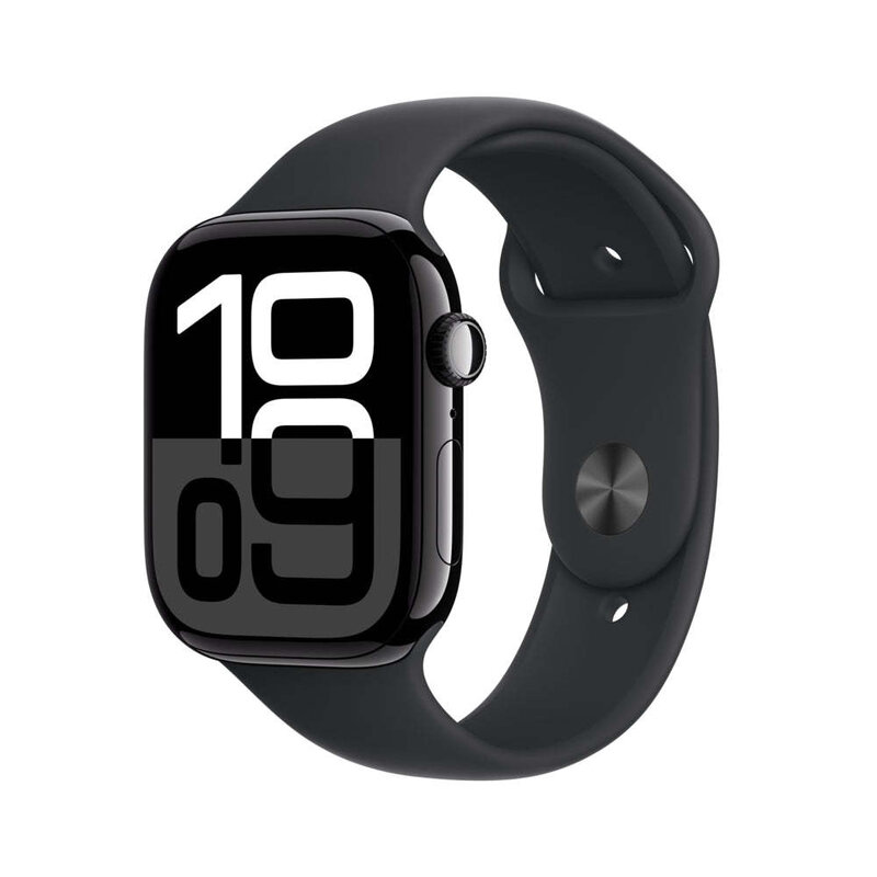 Apple Watch Series 10 [GPS 46mm] Jet Black Aluminium - Black Strap