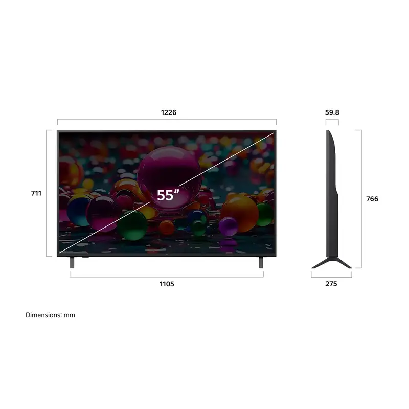55-Inch UA7000 Series 4K UHD TV α7 AI Processor