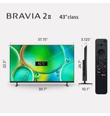 Sony 43-inch Bravia 2 II 4K UHD Smart Google TV - HDR