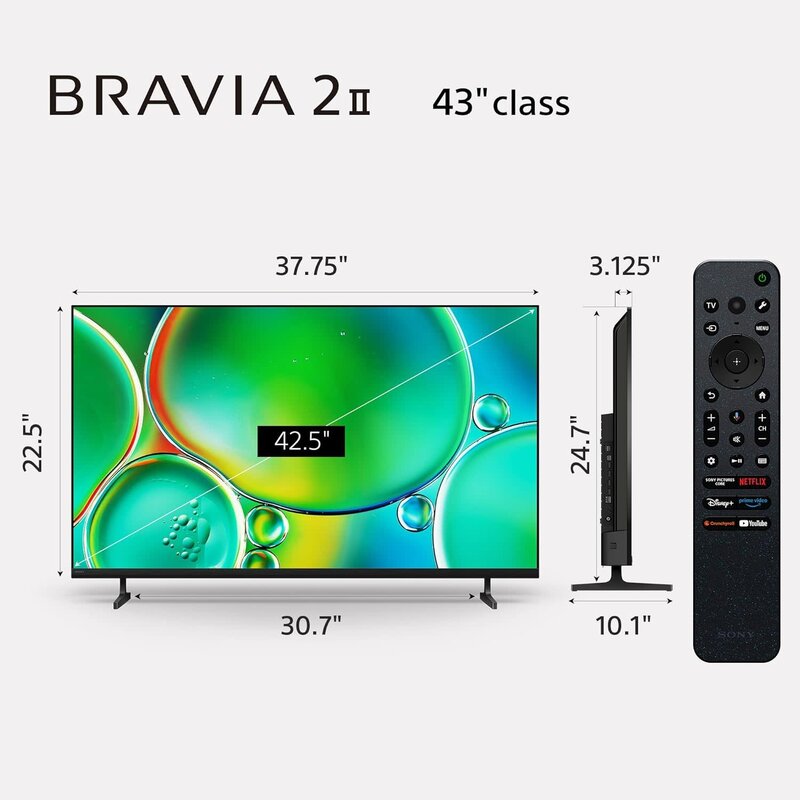 43-inch Bravia 2 II 4K UHD Smart Google TV - HDR