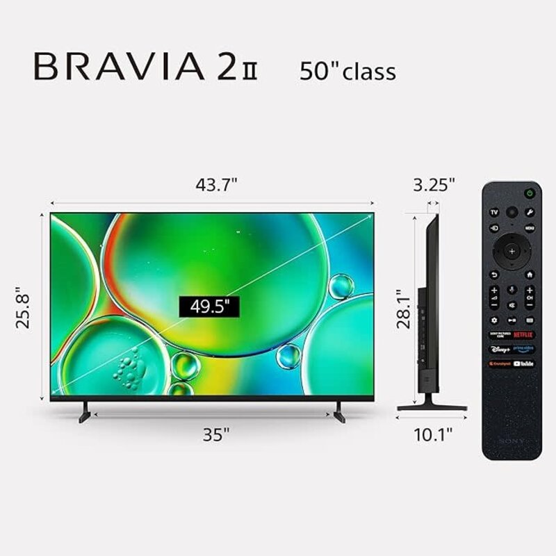 50-inch Bravia 2 II 4K UHD Smart Google TV - HDR