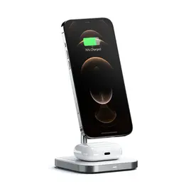 Satechi Aluminum 2-in-1 Wireless Charging Stand for MagSafe & AirPods