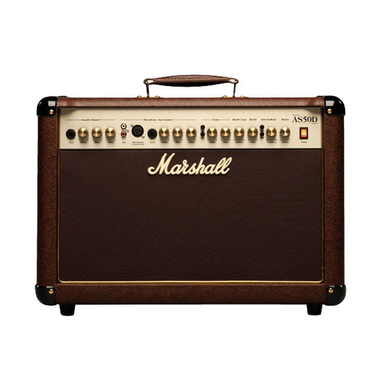 Used Marshall 50W 2x8 Acoustic Guitar Combo Amp/Cover and Foot Switch