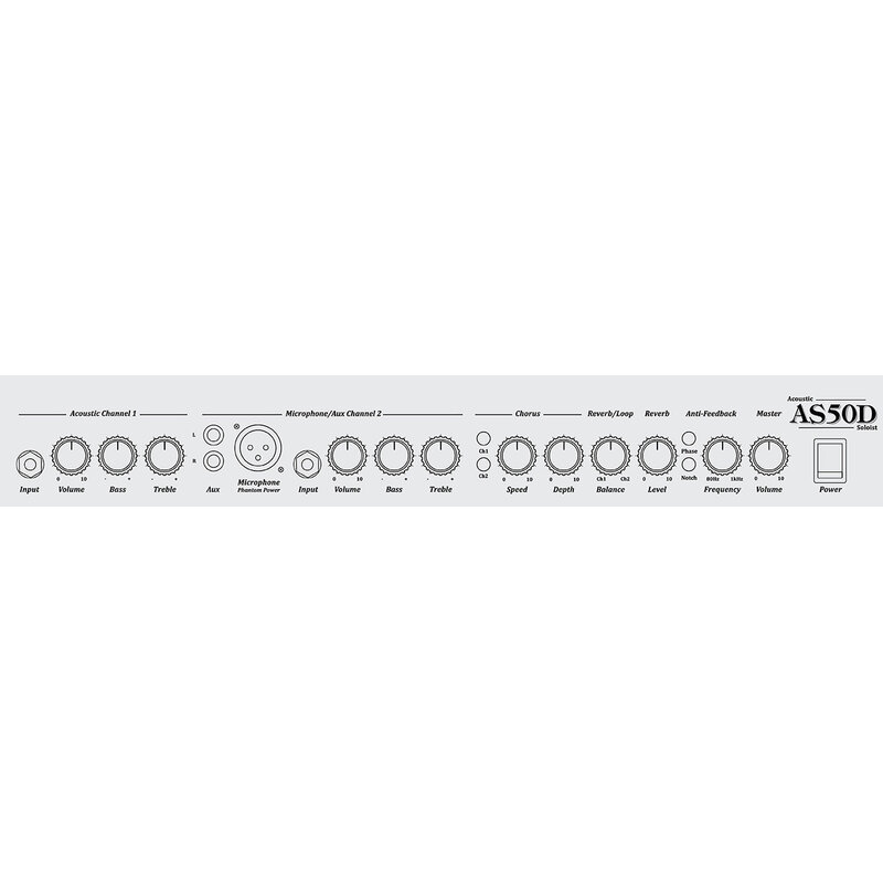 Used Marshall 50W 2x8 Acoustic Guitar Combo Amp/Cover and Foot Switch