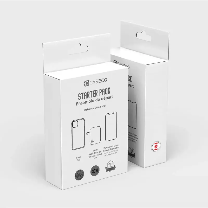 Starter Pack Bundle Fremont Clear Case, Tempered Glass, Dual Port 30W Wall Charger