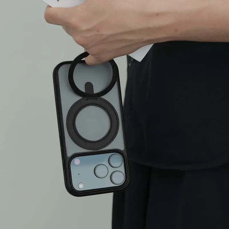 iPhone 17 Pro Max Hybrid Case With Built-in MagSafe Ring Holder