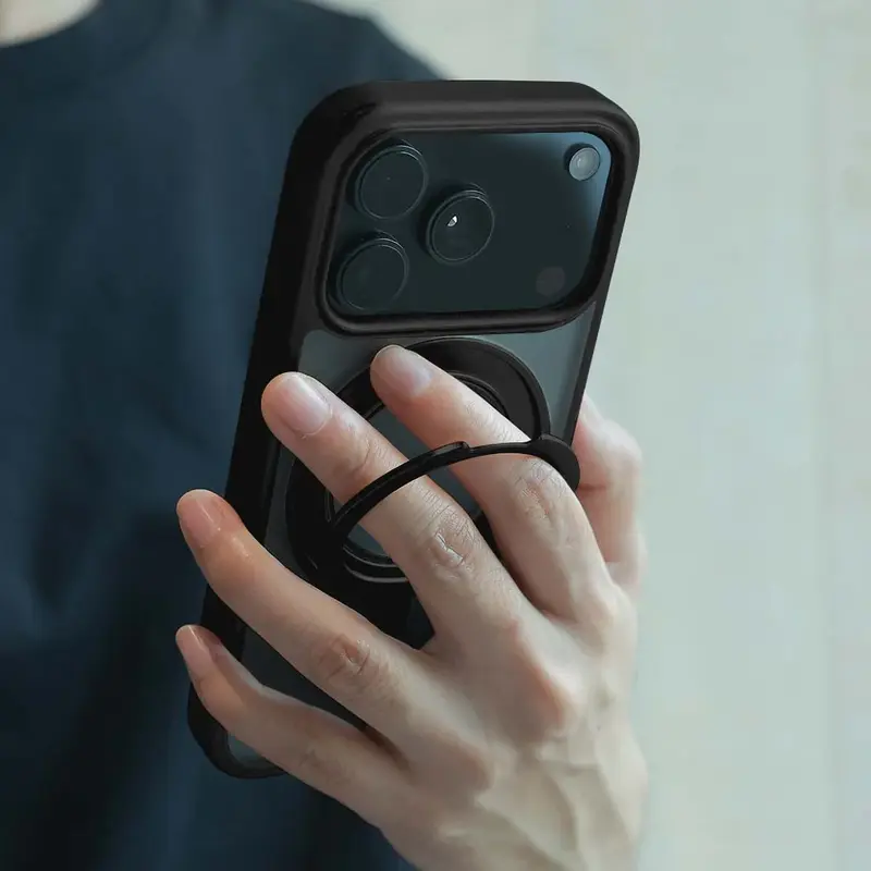 iPhone 17 Pro Max Hybrid Case With Built-in MagSafe Ring Holder