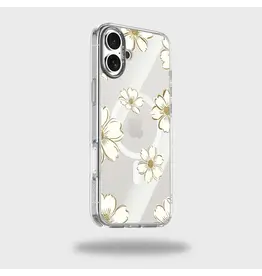 Caseco Gold Floral Clear Design Case with MagSafe - iPhone 16
