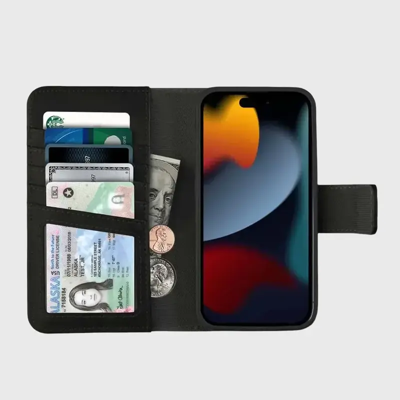 5th Ave Wallet Case with MagSafe - iPhone 16 - Black