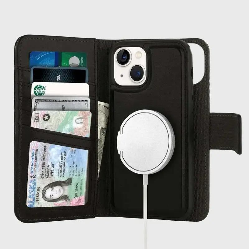 5th Ave Wallet Case with MagSafe - iPhone 16 - Black