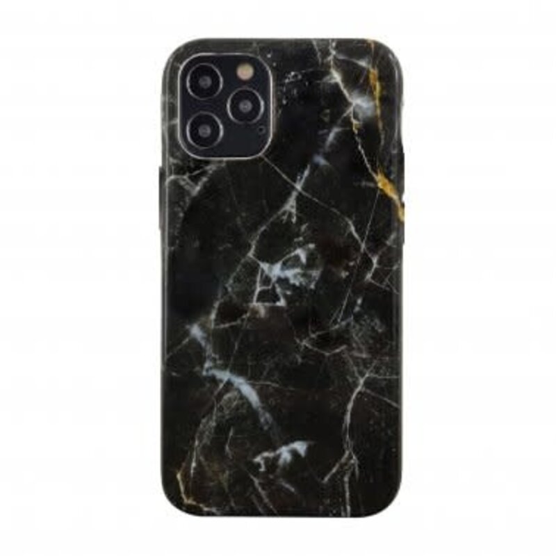 iPhone 12/12 Pro Uunique Black/Gold (Dark Star Marble) Nutrisiti Eco Printed Back Case
