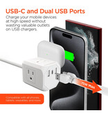 HyperGear CUBE Multi-Port Power Strip Extension Cord (5')