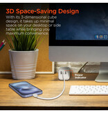 HyperGear CUBE Multi-Port Power Strip Extension Cord (5')