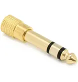 Hosa Headphone Adaptor, 3.5 mm TRS to 1/4-inch TRS