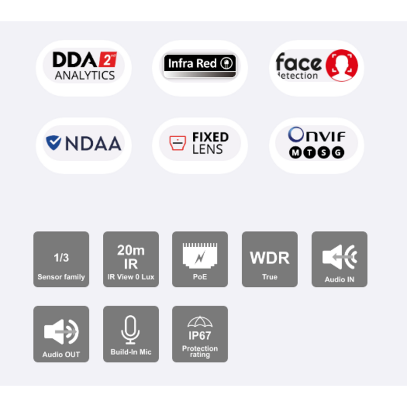 4MP 2.8mm Eye-Sight Turret IP Camaera - White