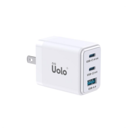Uolo Volt 45W Tri-port Wall Charger with 2 USB C and 1 USB A