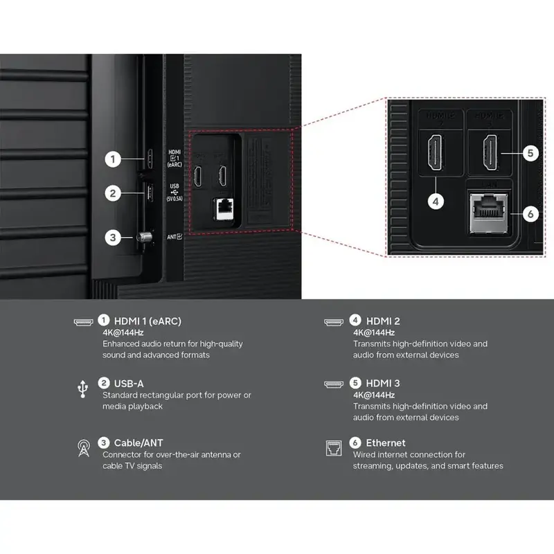 58-Inch U8000 Series 4K Crystal UHD TV - 2026 Model