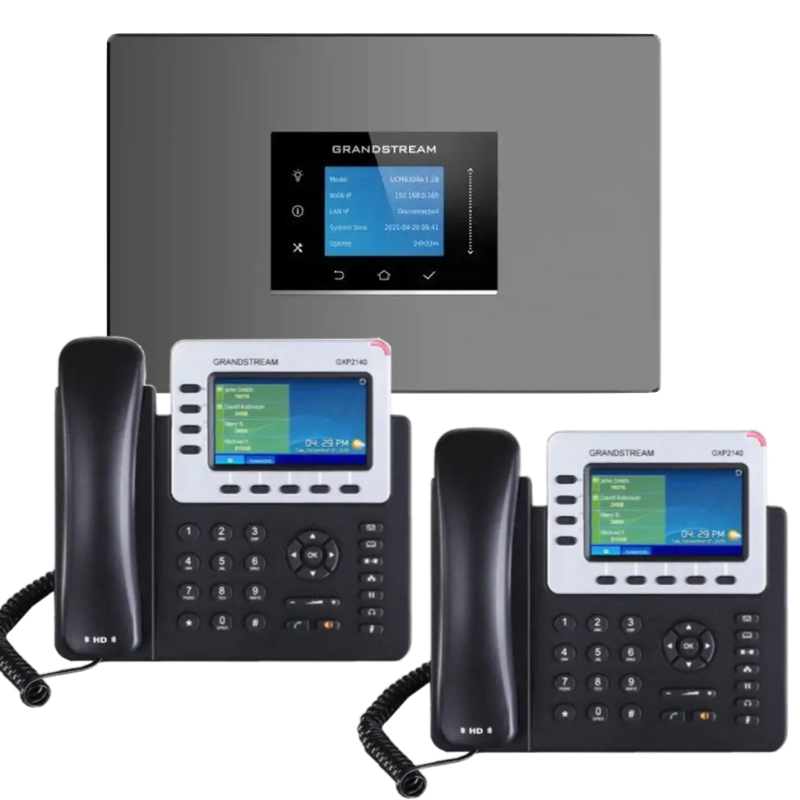 Grandstream IP & 4-line Analog VoiP PBX server & IP Phone Kit