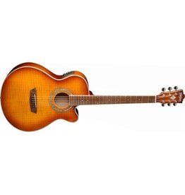 Washburn Festival Mini Jumbo Cutaway Acoustic/Elec Guitar - Ice Tea Burst
