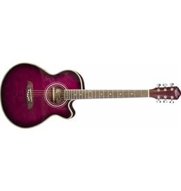 Oscar Schmidt Concert Size Acoustic Electric Purpleburst Guitar