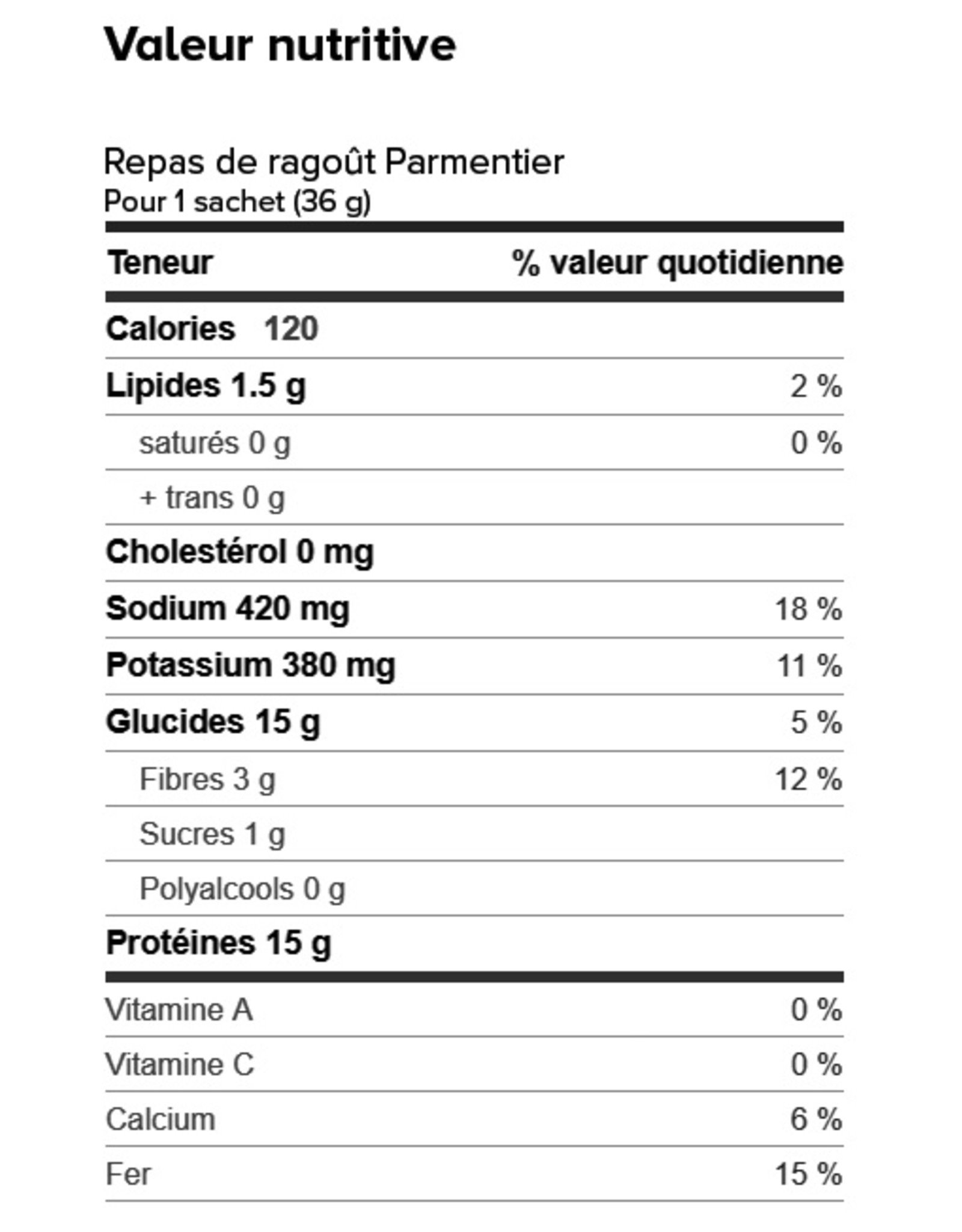 Proti-Meal Boite (1 x 7) REPAS CHAUD PARMENTIER