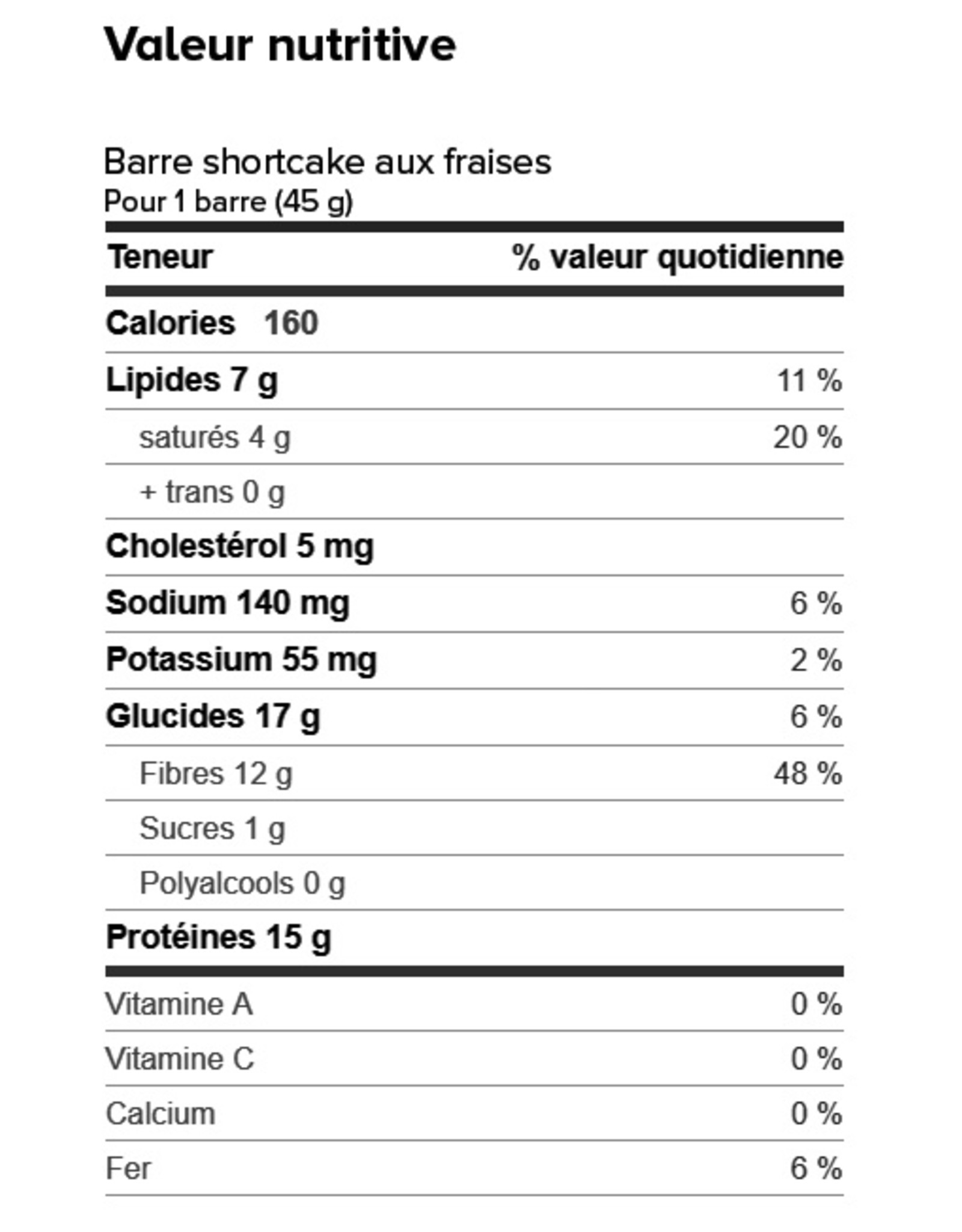 Proti-Bar Boite (1 x 7) BARRE FRAISES