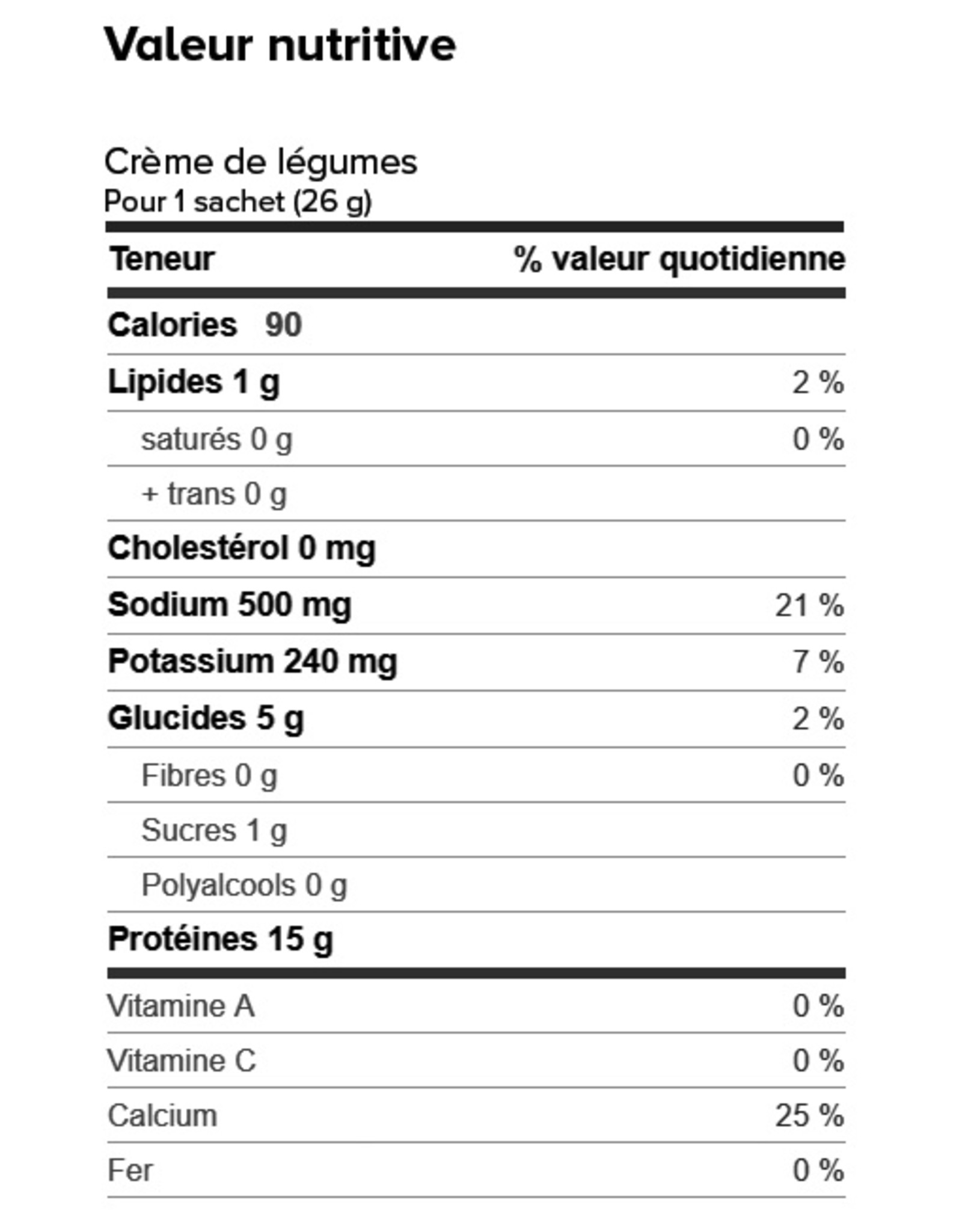 Proti-15 Boite (1 x 7) SOUPE CRÈME DE LÉGUMES (BX)