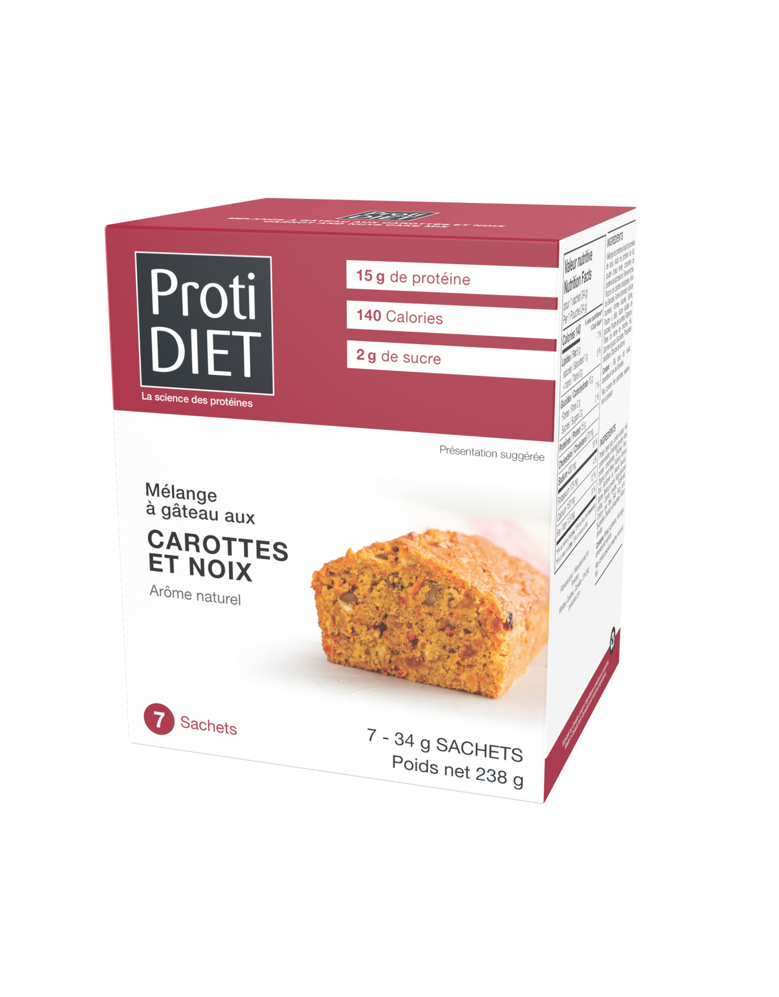 Protidiet Boite (1 X 7) GATEAU AUX CAROTTES ET NOIX