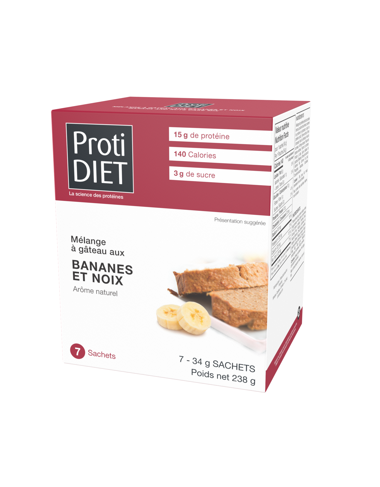Protidiet Boite (1 X 7) GATEAU AUX BANANES ET NOIX
