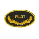 Aviation and Space Crest Pilot, Oval Shaped